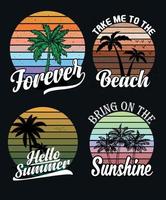 Summer t shirt design bundle vector art