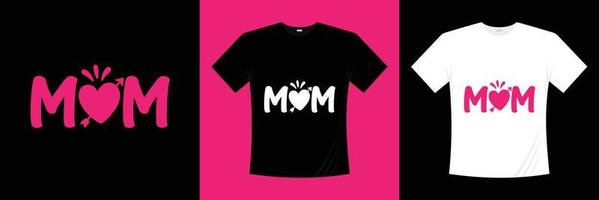 diseño de camiseta de tipografía de mamá vector