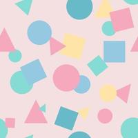 Illustrator vector of seamless pastel geometric , seamless of circle triangle square wallpaper