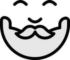 mustache vector illustration on a background.Premium quality symbols. vector icons for concept and graphic design.