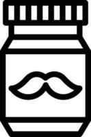 Ilustración de vector de bigote en un fondo. Símbolos de calidad premium. iconos vectoriales para concepto y diseño gráfico.