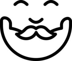 Ilustración de vector de bigote en un fondo. Símbolos de calidad premium. iconos vectoriales para concepto y diseño gráfico.