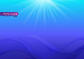 Abstract blue wave and color gradient background vector