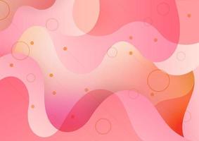 Abstract fluid shape background. Design and layout with pink color gradient and geometric shapes. Vector illustration