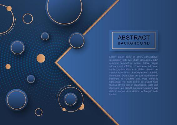 Dark blue abstract background with line frame