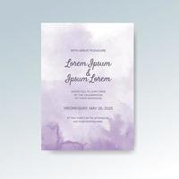 Wedding invitation with abstract watercolor background vector