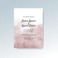 Wedding invitation with abstract watercolor background vector