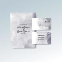 Wedding invitation with abstract watercolor background vector