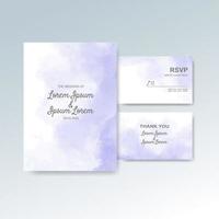 Wedding invitation with abstract watercolor background vector