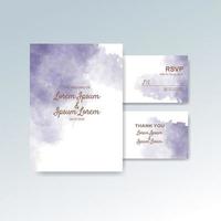 Wedding invitation with abstract watercolor background vector