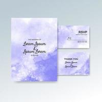 Wedding invitation with abstract watercolor background vector