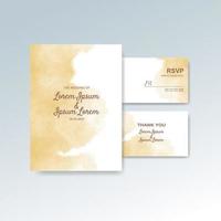 Wedding invitation with abstract watercolor background vector