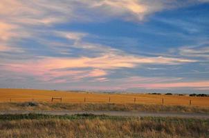 Pink and Blue Prairie Skies photo