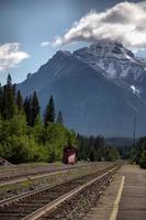 Train with snow plow photo