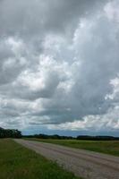 Range Road and Farm land in Saskatchewan, Canada. photo