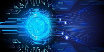 Blue eye cyber circuit future technology concept background vector