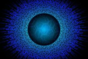 Blue eye cyber circuit future technology concept background vector
