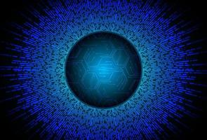 Blue eye cyber circuit future technology concept background vector