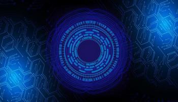 Blue eye cyber circuit future technology concept background vector