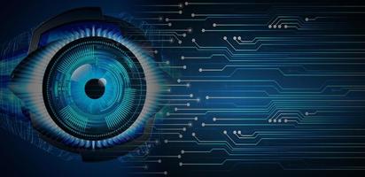 eye cyber circuit future technology concept background vector