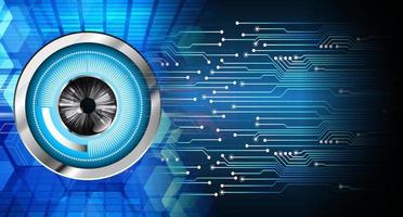 eye cyber circuit future technology concept background vector