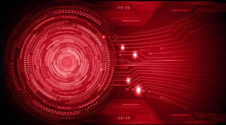 Blue eye cyber circuit future technology concept background