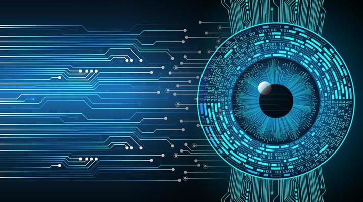 eye cyber circuit future technology concept background