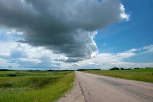 Highway 80, north of Churchbridge, Saskatchewan, Canada. photo