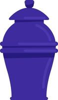 Funerary urn semi flat color vector object