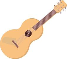 Acoustic guitar semi flat color vector object