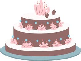 Making delicious cake semi flat color vector object