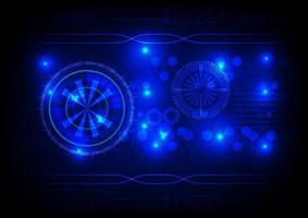 graphics design circle style cog glow abstract background blue color tone concept technology futuristic vector illustration