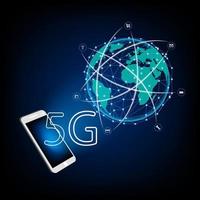 image graphics mobile smart phone with world global network on smart phone concept networking connection technology vector illustration