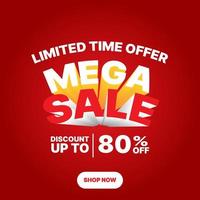 mega sale promotion design template. business vector illustration