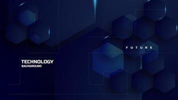 technology background with realistic hexagonal shapes. vector illustration