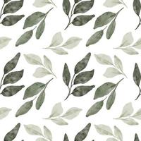 Foliage leaf floral watercolor paint seamless pattern