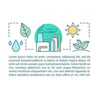 Ilustración lineal del concepto de problemas ecológicos. proteccion Ambiental. contaminación. artículo, folleto, diseño de página de revista con cuadros de texto. industria verde diseño de impresión. dibujo de contorno aislado vectorial vector