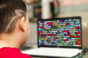 kid learn coding photo