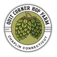 Hop brewing beer logo design template vector