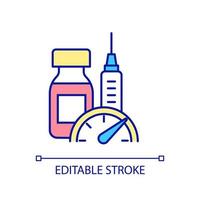 Good result in vaccine testing RGB color icon. Virology clinical studies. New medication testing. Isolated vector illustration. Simple filled line drawing. Editable stroke. Arial font used