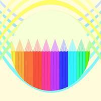 Multicolor rainbow greeting card abstract background vector illustration