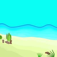 Abstract background sea beach view wallpaper vector illustration