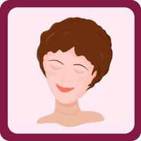 Lady face portrait abstract background vector illustration