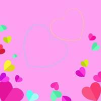 Abstract background rainbow message card vector illustration