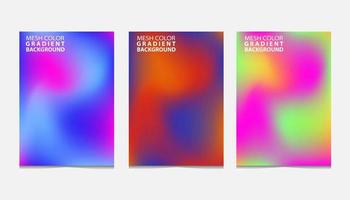 set of colorful banners with background,mesh color gradient background