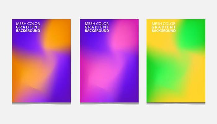 set of colorful banners with background,mesh color gradient background