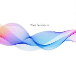 Smooth flowing colorful wave background design vector