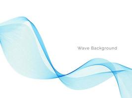 Abstract smooth stylish blue wave background vector