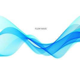 Fondo de onda de patrón de curva azul decorativo elegante abstracto vector