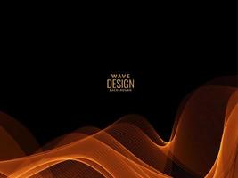 Abstract redish orange light flowing stylish wave modern illustration pattern background